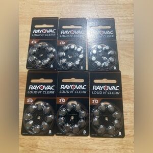 Rayovac Loud N’ Clear hearing aid batteries size 312. 6 packs for the price